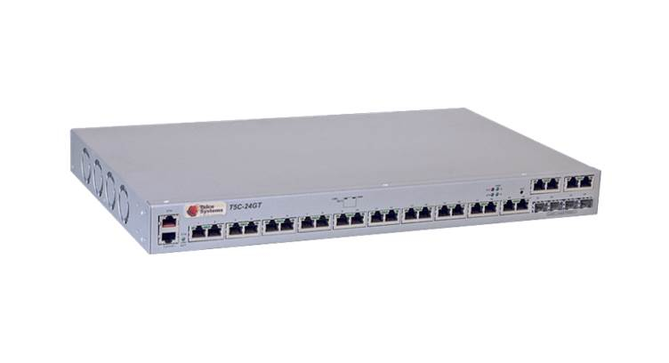 Ultra-Compact High-Density Gigabit 10/100/1000BaseT Aggregation &amp; Distribution Routing Switch (for illustration purpose only)