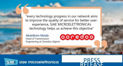 Ooredoo Algeria Upgrades Mobile Backhaul Capacity to 10Gbps with SIAE MICROELETTRONICA