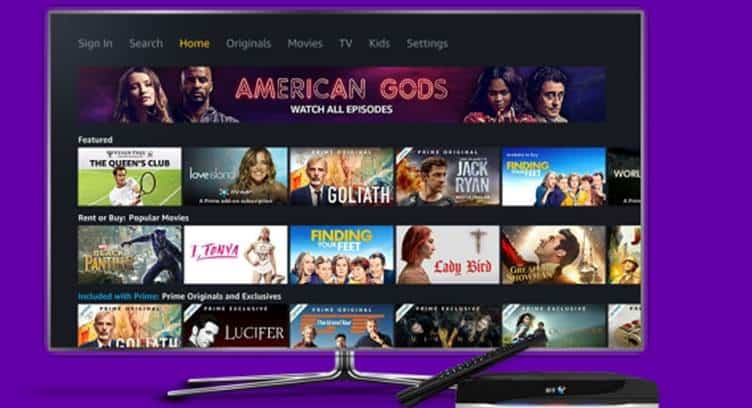 Amazon Prime Video Launches on BT TV Set-Tops