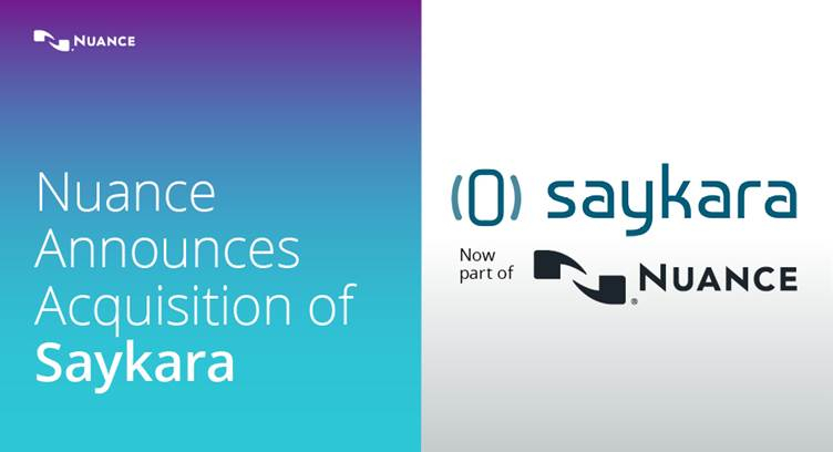 Nuance Acquires Digital Health Startup Saykara to Boost AI Products