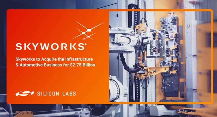 Skyworks to Acquire Infrastructure &amp; Automotive Business of Silicon Labs for $2.75B