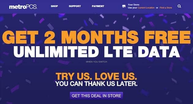 T-Mobile&#039;s MetroPCS Offers Two Months of Free Service with Unlimited Data For Switchers
