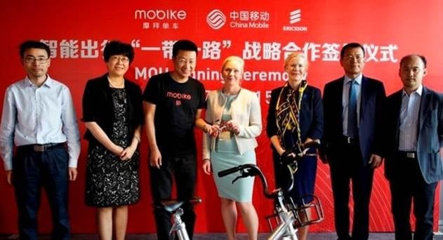 China Mobile Teams with Mobike and Ericsson to Accelerate Digital Services and Applications on IoT