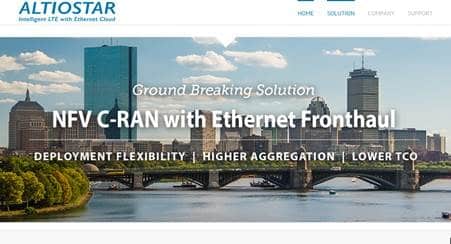 Altiostar Unveiled C-RAN Portfolio with Ethernet Fronthaul