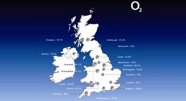 O2&#039;s 4G Network Covers 6,000 Towns Across the UK