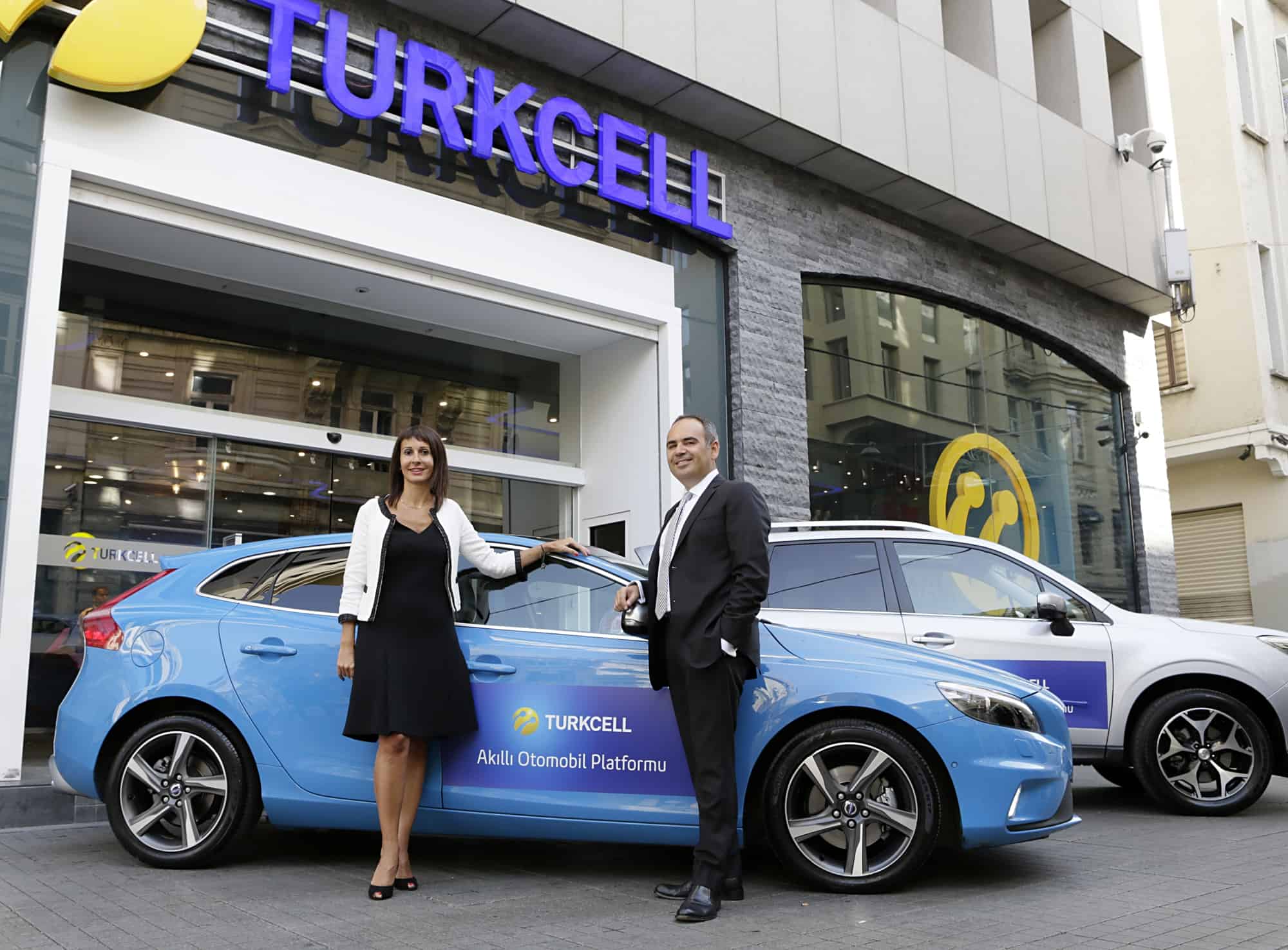 Turkcell&#039;s Chief Corporate Business Officer Selen Kocabas and Chief Corporate Marketing Officer Yigit Kulabas introduced Turkcell&#039;s Connected Car Platform with a press conference at Turkcell Headquarters in Istanbul
