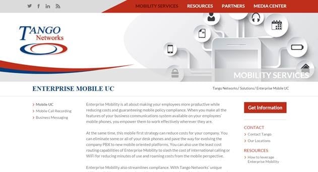 Tango Networks Unveils 4G Mobile UC Services Suite