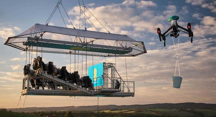 EE&#039;s 4G Powers World&#039;s First Cinema on the Sky with Popcorn Delivered by Drones