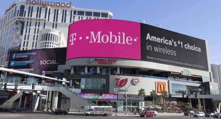 T-Mobile Planet Hollywood Signage at CES
