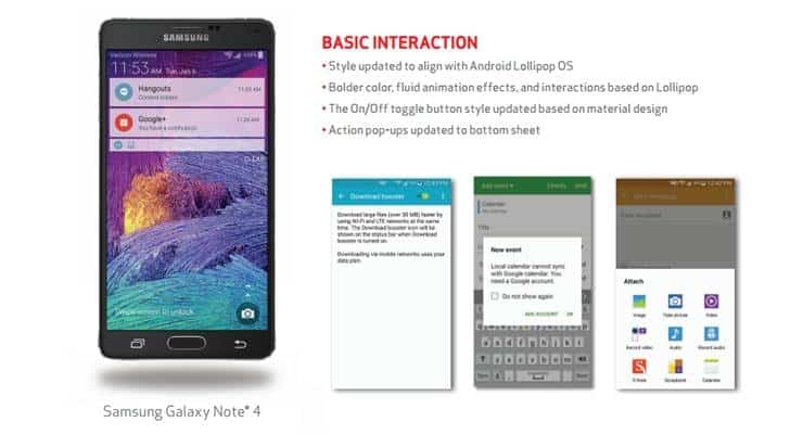 Verizon&#039;s Galaxy Note 4 Smartphones Get Android 5.0 Lollipop with VoLTE Functionality