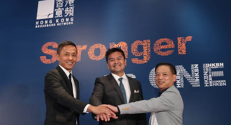 HKBN Co-Owner and Executive Vice-chairman William Yeung (Left), HKBN Co-Owner and Group CEO NiQ Lai (Centre), and HKBN Co-Owner and CEO – Enterprise Solutions Billy Yeung (Right), proudly celebrated HKBN&#039;s outstanding FY19 results and its continued transformation into a fully integrated one-stop ICT solutions provider.