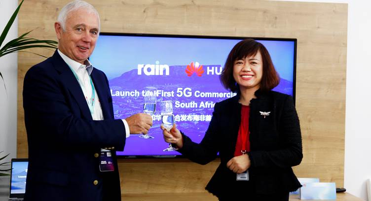 Rain and Huawei jointly launched the first 5G commercial network in South Africa last year.
