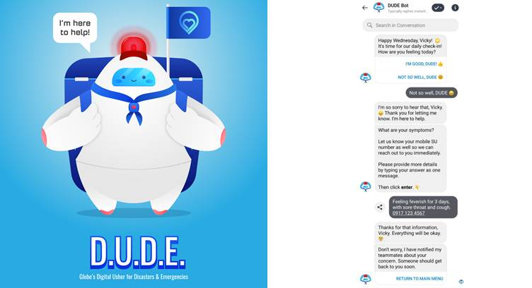 Globe Telecom Launches Chatbot to Monitor Employees’ Health during COVID-19 Outbreak