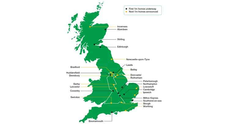 UK&#039;s CityFibre Confirms Expansion of Full Fibre Rollout to 14 More Cities