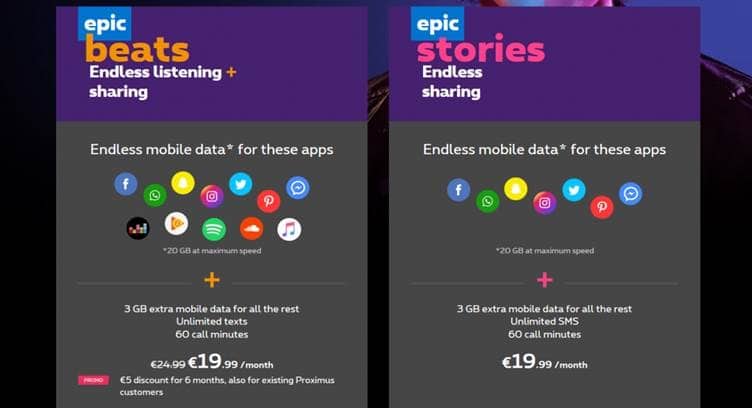 Proximus Launches &#039;Epic&#039; for Millennials - Unlimited Social Networking and Music Streaming