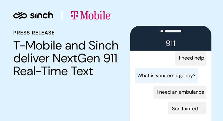 T-Mobile Partners with Sinch to Deliver NextGen 911 Real-Time Text