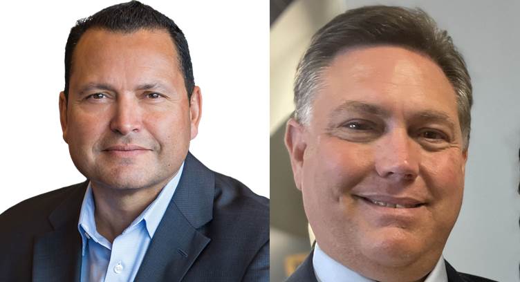 Chris Rivera, President, Enterprise, Syniverse (left),  Anthony Link, CEO, ConnectionsGT (right)