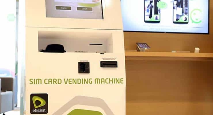 Etisalat Launches First Smart Machine to Sell SIM cards in UAE