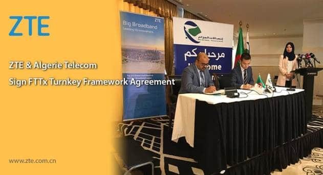 Algerie Telecom Signs Turnkey Agreement with ZTE for GPON Deployment