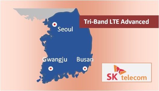 SK Telecom Rolls-Out 300Mbps Tri-Band LTE-Advanced Networks