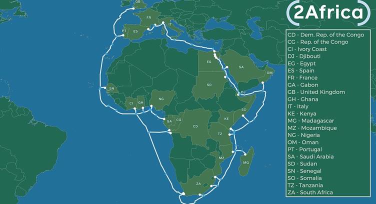 Facebook &amp; Operators Add Four New Branches to 2Africa Subsea Cable