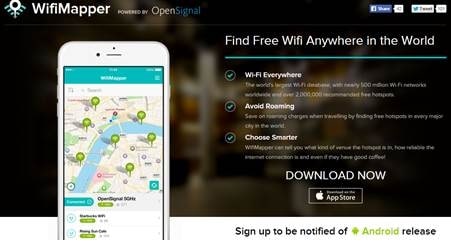 OpenSignal Launches WiFiMapper to Locate Free Wi-Fi Hotspots