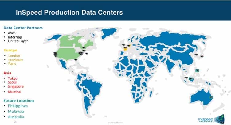 InSpeed Networks Adds 7 New Production Data Centers Across the Globe