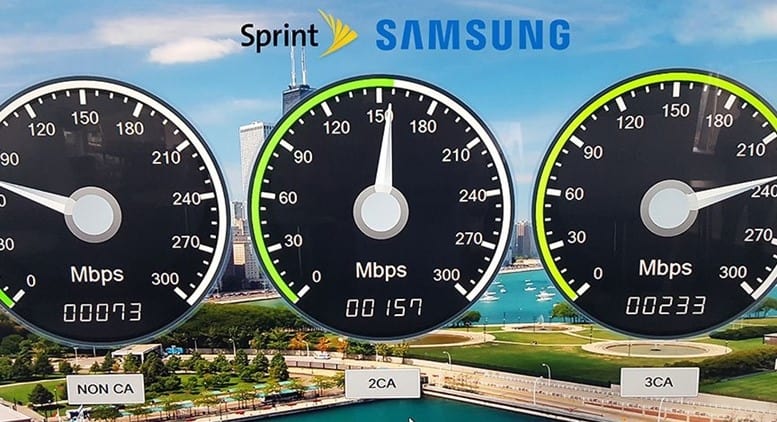 Sprint, Samsung Demo Three Channel LTE Carrier Aggregation on Live 4G Network in Chicago