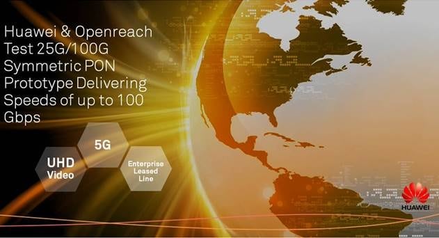Openreach Tests 25G/100G Symmetric PON Prototype from Huawei